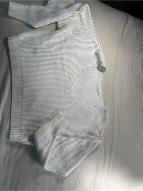 Good American white Ribbed Knit Sweater